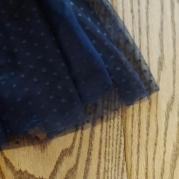 H&M Girls Tulle Skirt Do Epic Stuff Black Navy Sparkles Size 14Y - Picture 6 of 11
